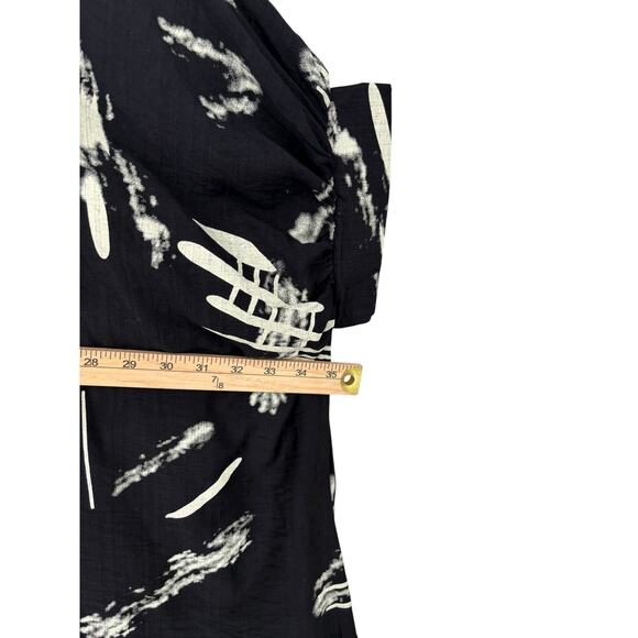 Patrizia Luca Milano Short Sleeve High Low Button Up Artsy Relaxed Top One Size - Picture 6 of 9